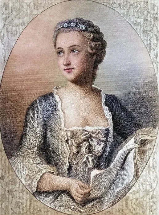 Framed Print : Jeanne-Antoinette Poisson, dame Le Normant d'etiolles