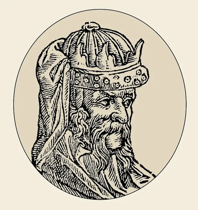 Framed Print : Jehoram, Ioram or Joram, the fifth king of Judah