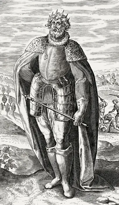 Framed Print : Jehoram, Ioram or Joram, the fifth king of Judah