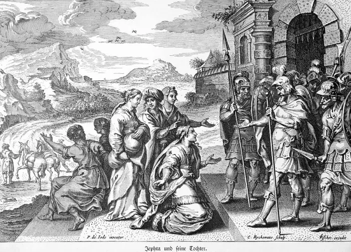 Framed Print : Jephta and his daughter, Book of Judges Framed Print : Jephta and his daughter, Book of Judges