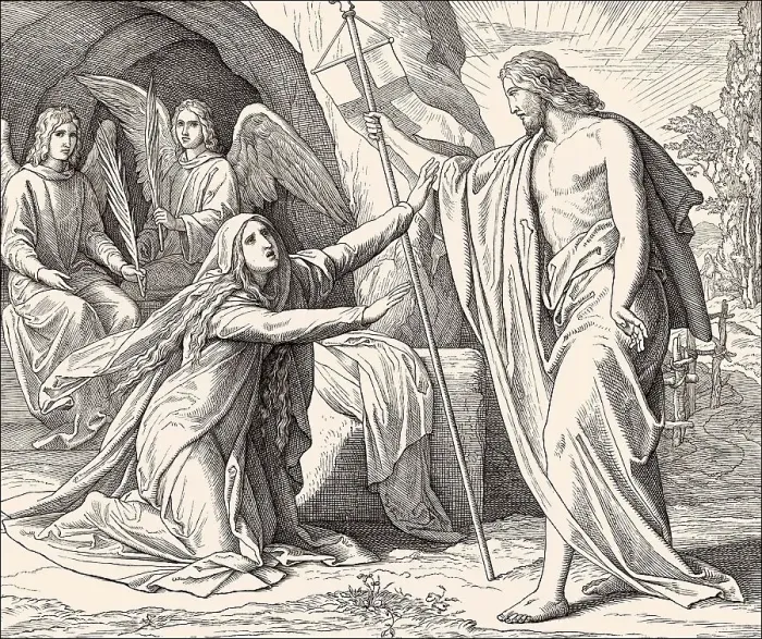 Framed Print : Jesus Appears to Mary Magdalene Framed Print : Jesus Appears to Mary Magdalene