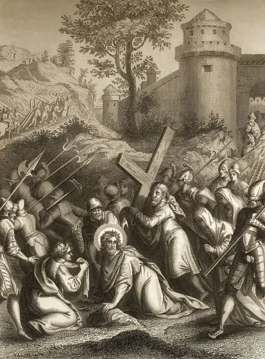 Framed Print : Jesus Christ Carrying the Cross to Mount Calvary