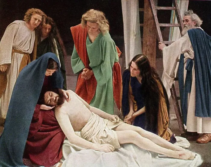 Framed Print : Jesus after the crucifixion with Mary his mother