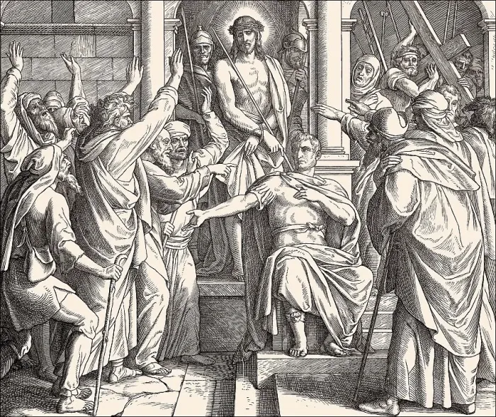 Framed Print : Jesus Delivered To Be Crucified by Pontius Pilate Framed Print : Jesus Delivered To Be Crucified by Pontius Pilate