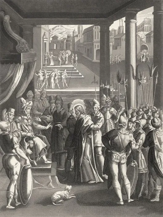 Framed Print : Jesus at Herod's court, New Testament