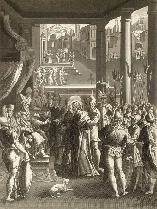 Framed Print : Jesus at Herod's court, New Testament Framed Print : Jesus at Herod's court, New Testament