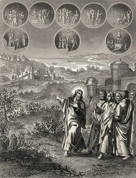 Framed Print : Jesus predicting his own death