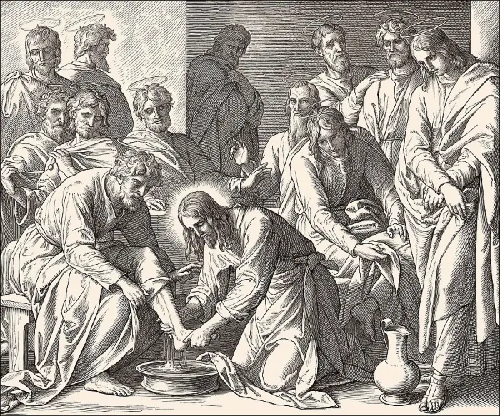 Framed Print : Jesus Washes the Disciples Feet Framed Print : Jesus Washes the Disciples Feet