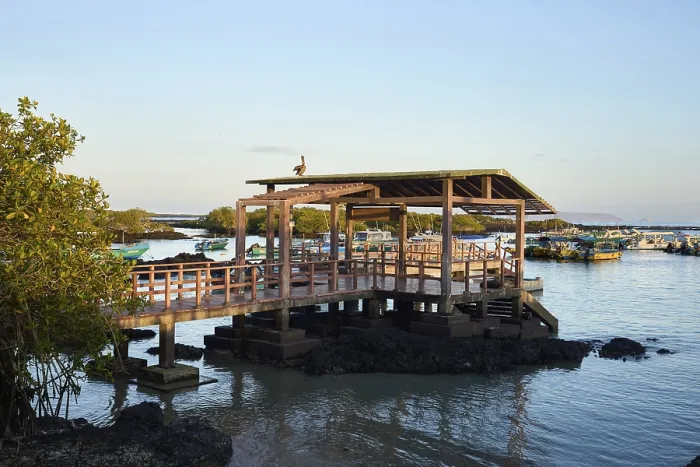 Framed Print : Jetty for the fishing and excursion boats