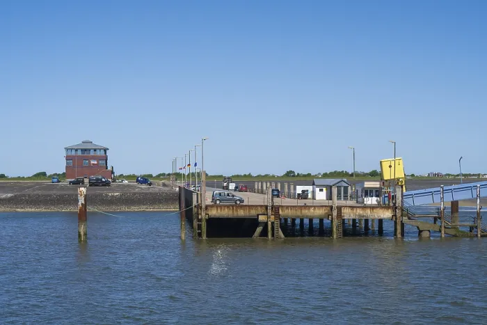 Framed Print : Jetty, harbour, Pellworm Island Framed Print : Jetty, harbour, Pellworm Island