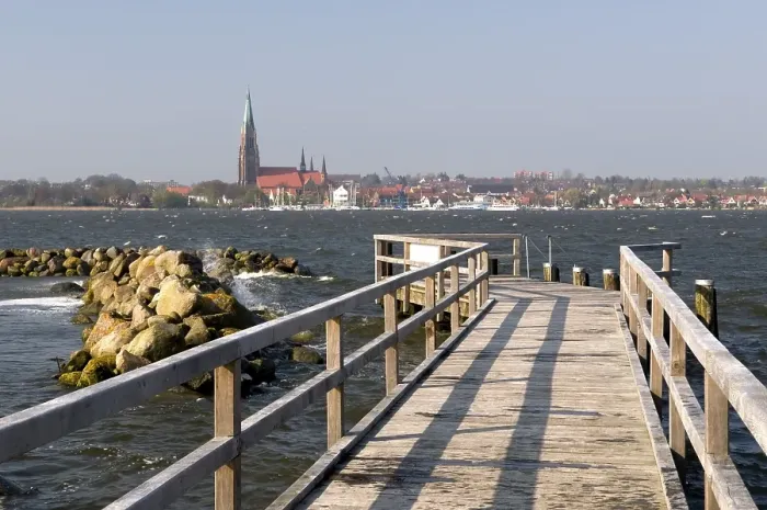 Framed Print : Jetty on the Schlei river, Schleswig Framed Print : Jetty on the Schlei river, Schleswig