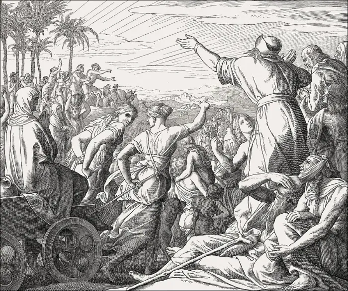 Framed Print : Jewish exiles returned to Jerusalem