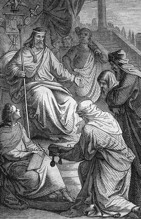 Framed Print : The Jews submit to the Romans, historic steel engraving from 1860