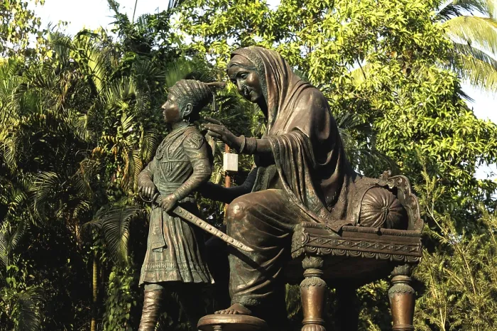 Framed Print : Jijabai and shivaji maharaj statue