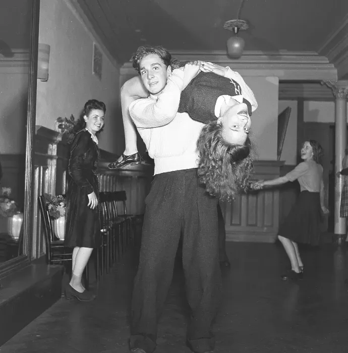 Framed Print : Jitterbug dance. A dance popularized in the United states and spread by American soldiers Framed Print : Jitterbug dance. A dance popularized in the United states and spread by American soldiers