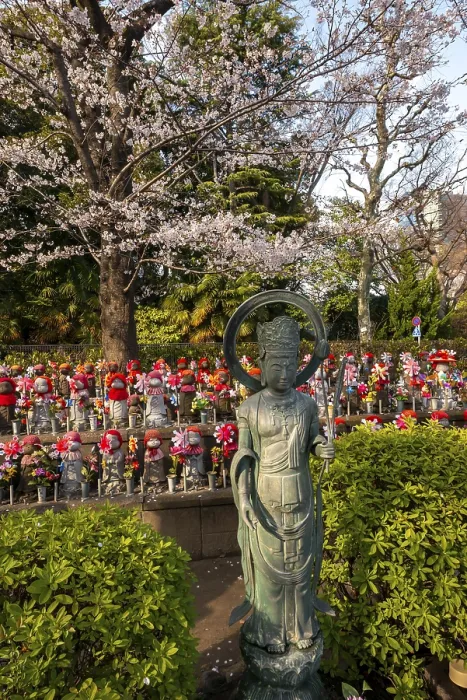 Framed Print : Jizo statues with red crocheted caps Framed Print : Jizo statues with red crocheted caps