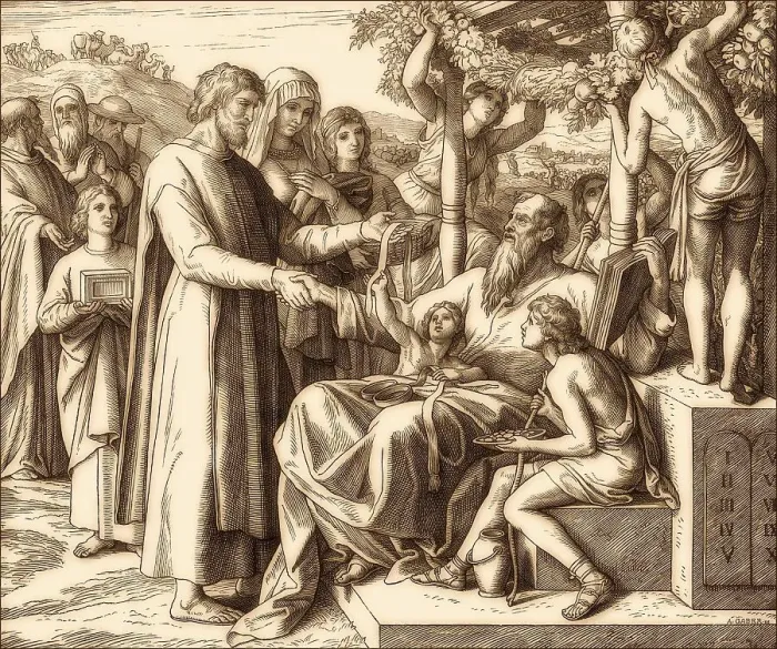 Framed Print : Job Restored to Prosperity, Old Testament