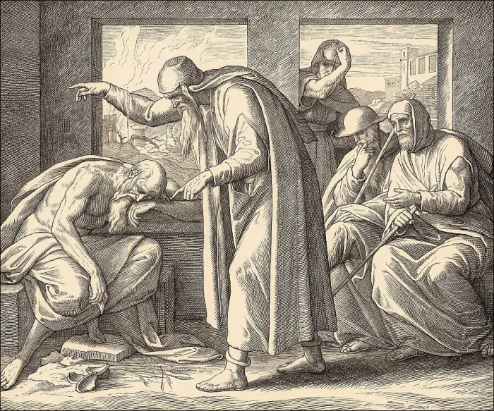 Framed Print : Job's Affliction, Old Testament Framed Print : Job's Affliction, Old Testament