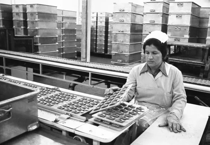 Framed Print : Jobs in a chocolate factory of the Coop Group 9
