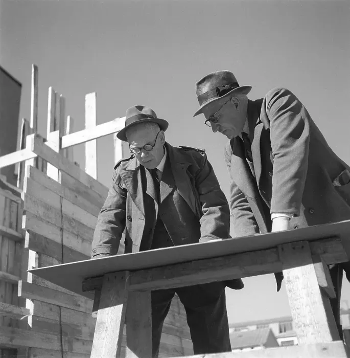 Framed Print : Johan Behrn. Contractor and builder