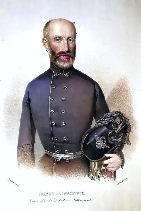 Framed Print : Johann Baumgartner, Commander of the Ljubljana National Guard