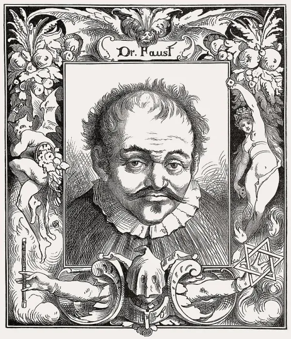 Framed Print : Johann Georg Faust, or John Faustus