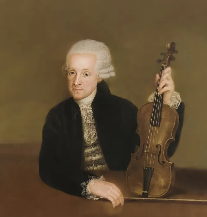 Framed Print : Johann Georg Leopold Mozart, 1719 - 1787, German composer, violinist, music theorist, c. 1780, digitally edited after a painting by Croce