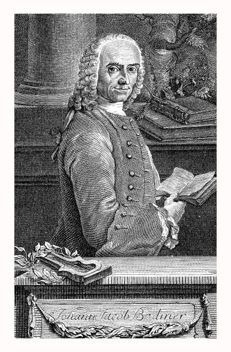 Framed Print : Johann Jacob Bodmer, after an engraving from 1758 Framed Print : Johann Jacob Bodmer, after an engraving from 1758