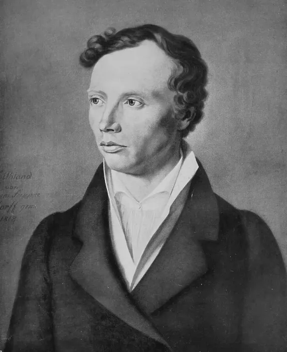 Framed Print : Johann Ludwig Uhland was a German poet