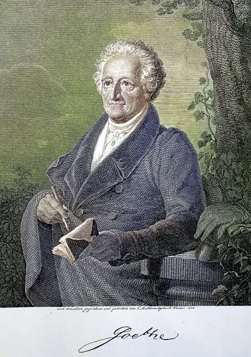 Framed Print : Johann Wolfgang Goethe, from 1782 von Goethe Framed Print : Johann Wolfgang Goethe, from 1782 von Goethe