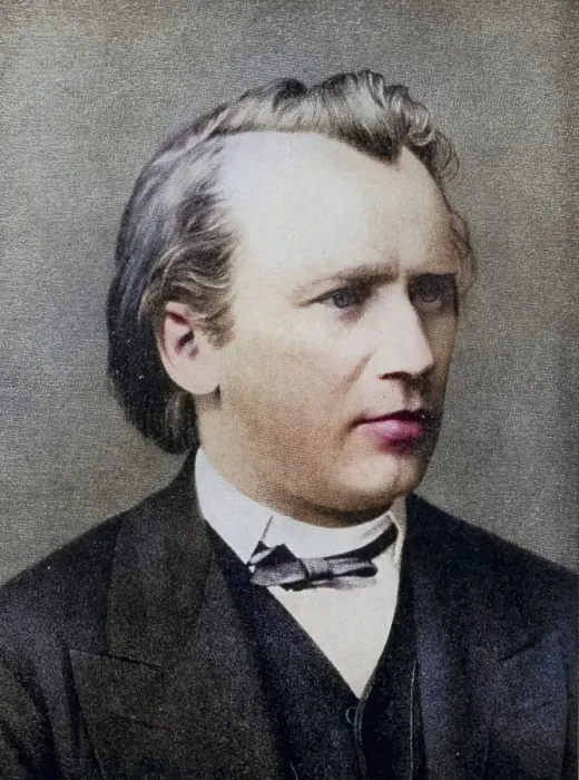Framed Print : Johannes Brahms (1833-1897), German composer