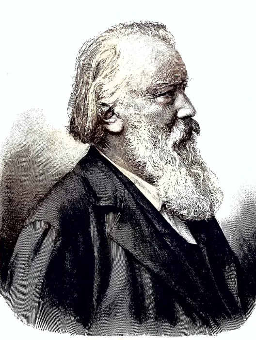 Framed Print : Johannes Brahms, 1833, 1897, a German composer