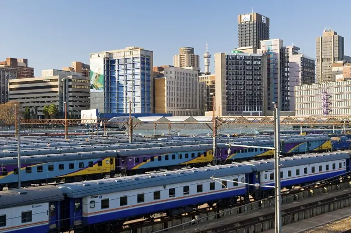 Framed Print : Johannesburg skyline, station, Johannesburg