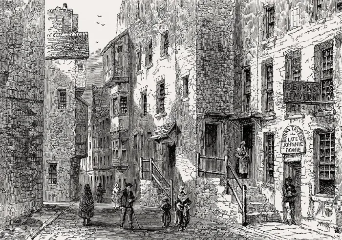 Framed Print : John Dowie's Tavern in Libberton's Wynd
