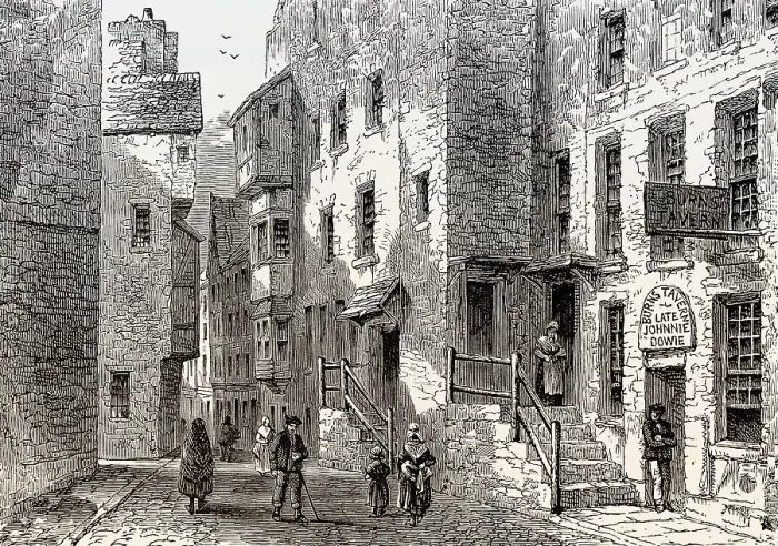 Framed Print : John Dowie's Tavern in Libberton's Wynd