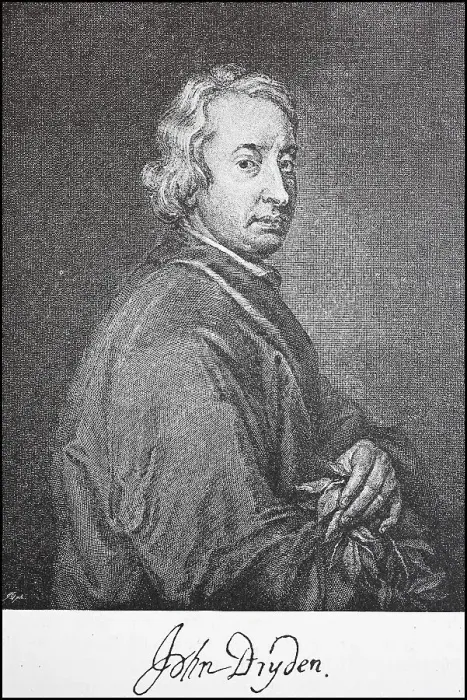Framed Print : John Dryden, 19 August 1631, 12 May 1700