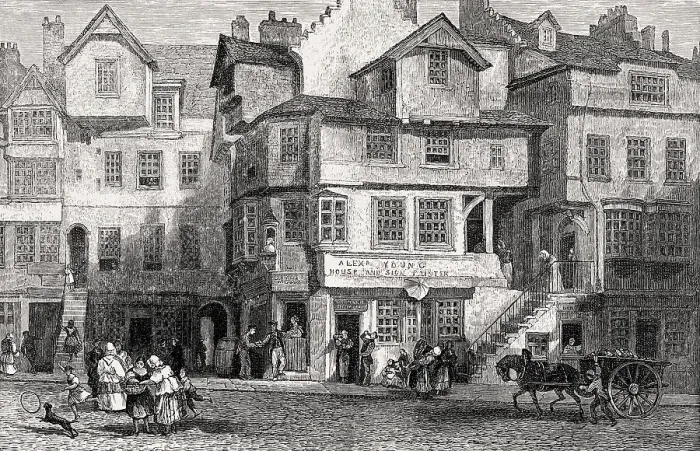 Framed Print : John Knox House, a historic house in Edinburgh