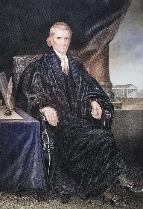 Framed Print : John Marshall (born 24 September 1755 in Germantown)