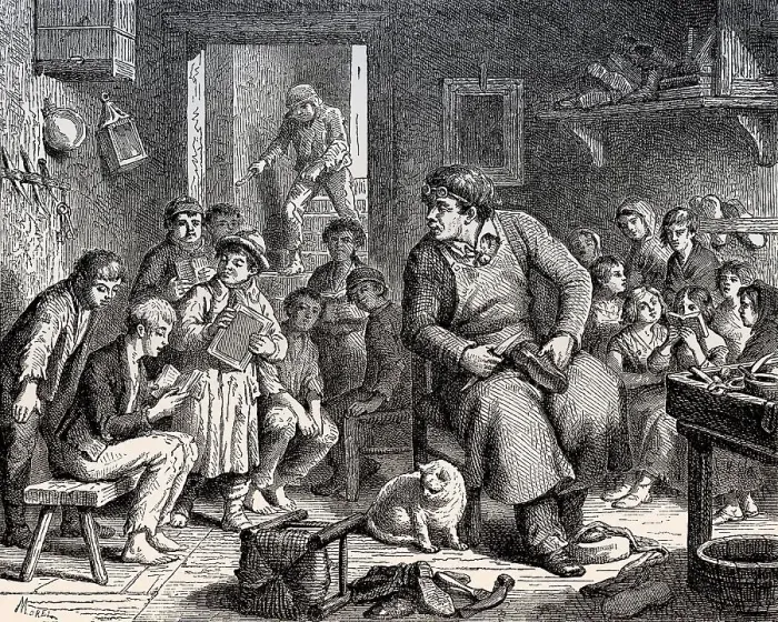 Framed Print : John Pounds, 1766 - 1839, a teacher responsible for the creation of the concept of Ragged schools