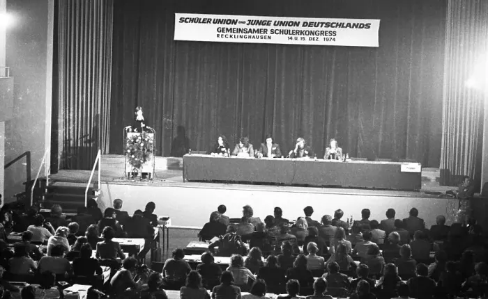 Framed Print : The joint school congress of the Junge Union and part of the Christian Democratic Party (CDU) in Recklinghausen Framed Print : The joint school congress of the Junge Union and part of the Christian Democratic Party (CDU) in Recklinghausen