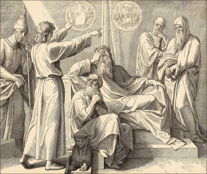 Framed Print : Joseph Interprets Pharaoh's Dreams