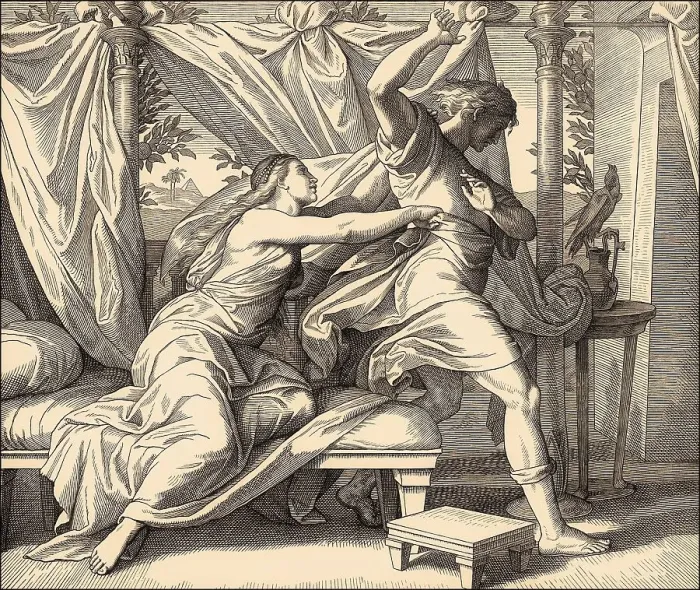 Framed Print : Joseph and Potiphar's Wife