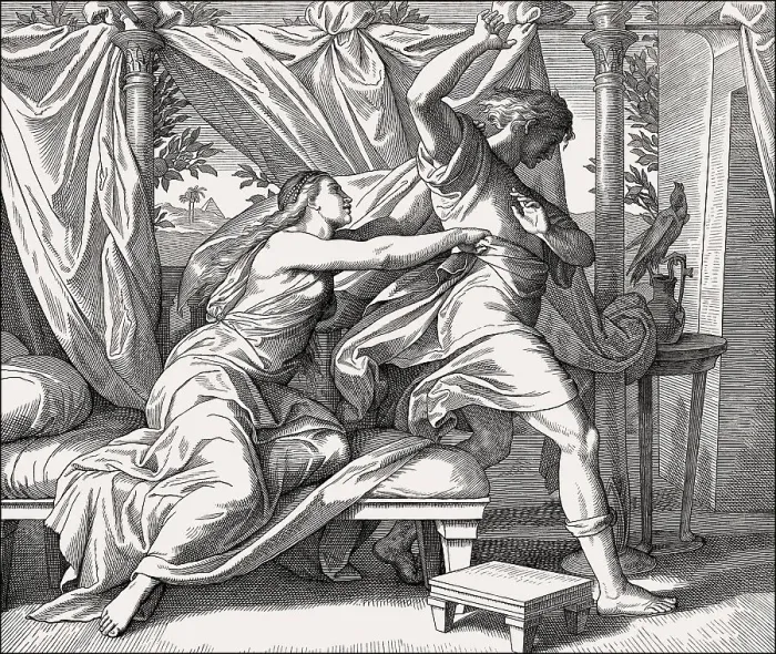 Framed Print : Joseph and Potiphar's Wife Framed Print : Joseph and Potiphar's Wife