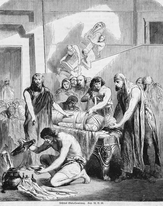 Framed Print : Joseph's embalming, Egypt, die Framed Print : Joseph's embalming, Egypt, die