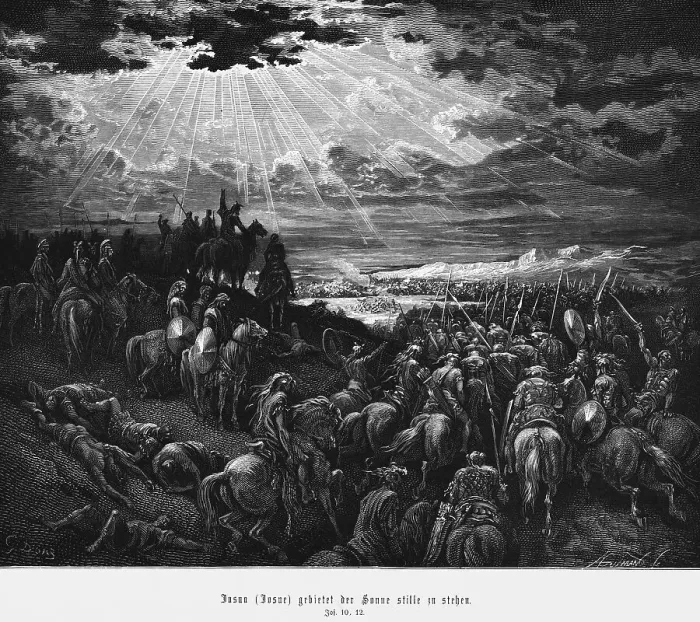 Framed Print : Joshua commands the sun to stand still