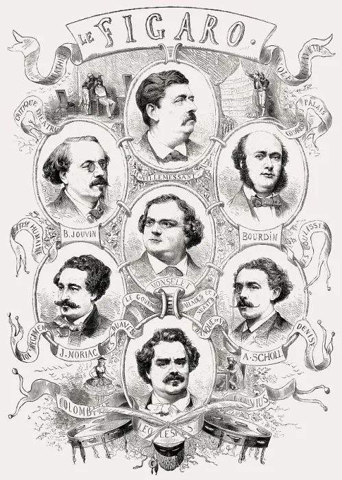 Framed Print : Journalists of Le Figaro, French daily morning newspaper