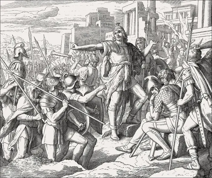Framed Print : Judas Maccabee, Old Testament, by Julius Schnorr von Carolsfeld Framed Print : Judas Maccabee, Old Testament, by Julius Schnorr von Carolsfeld