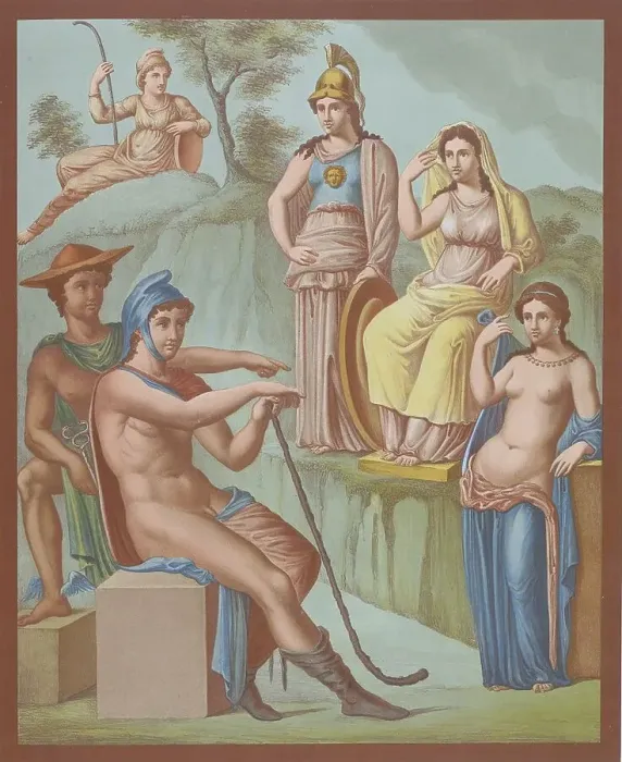 Framed Print : Judgement of Paris, son of the Trojan king Priamos Framed Print : Judgement of Paris, son of the Trojan king Priamos