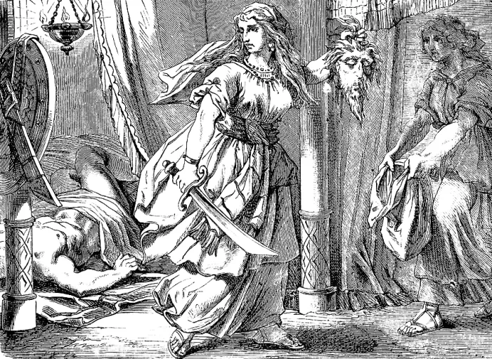 Framed Print : Judith beheading Prince Holofernes