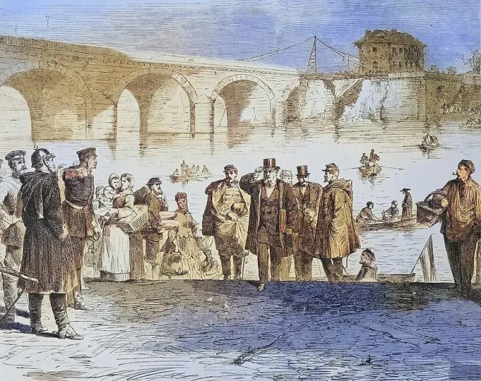 Framed Print : Jules Fabres arrival at the Sebres Bridge near Paris in the first weeks of the truce Framed Print : Jules Fabres arrival at the Sebres Bridge near Paris in the first weeks of the truce
